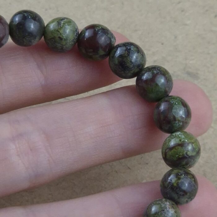 Pulsera 8mm de Jaspe Sangre de Dragón - Imagen 2