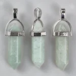 Dije hexagonal de Cuarzo verde