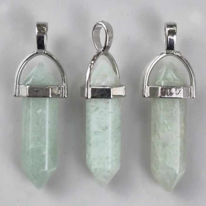 Dije hexagonal de Cuarzo verde - Imagen 1