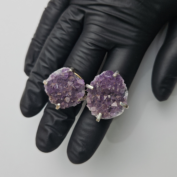 ANDRA14 Anillo drusa de Amatista - Imagen 1