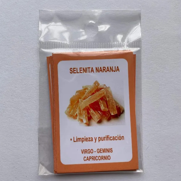 CARPR96 Cartel propiedades de Selenita Naranja - Imagen 1
