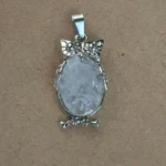 Dije Buho metal de Cuarzo Cristal