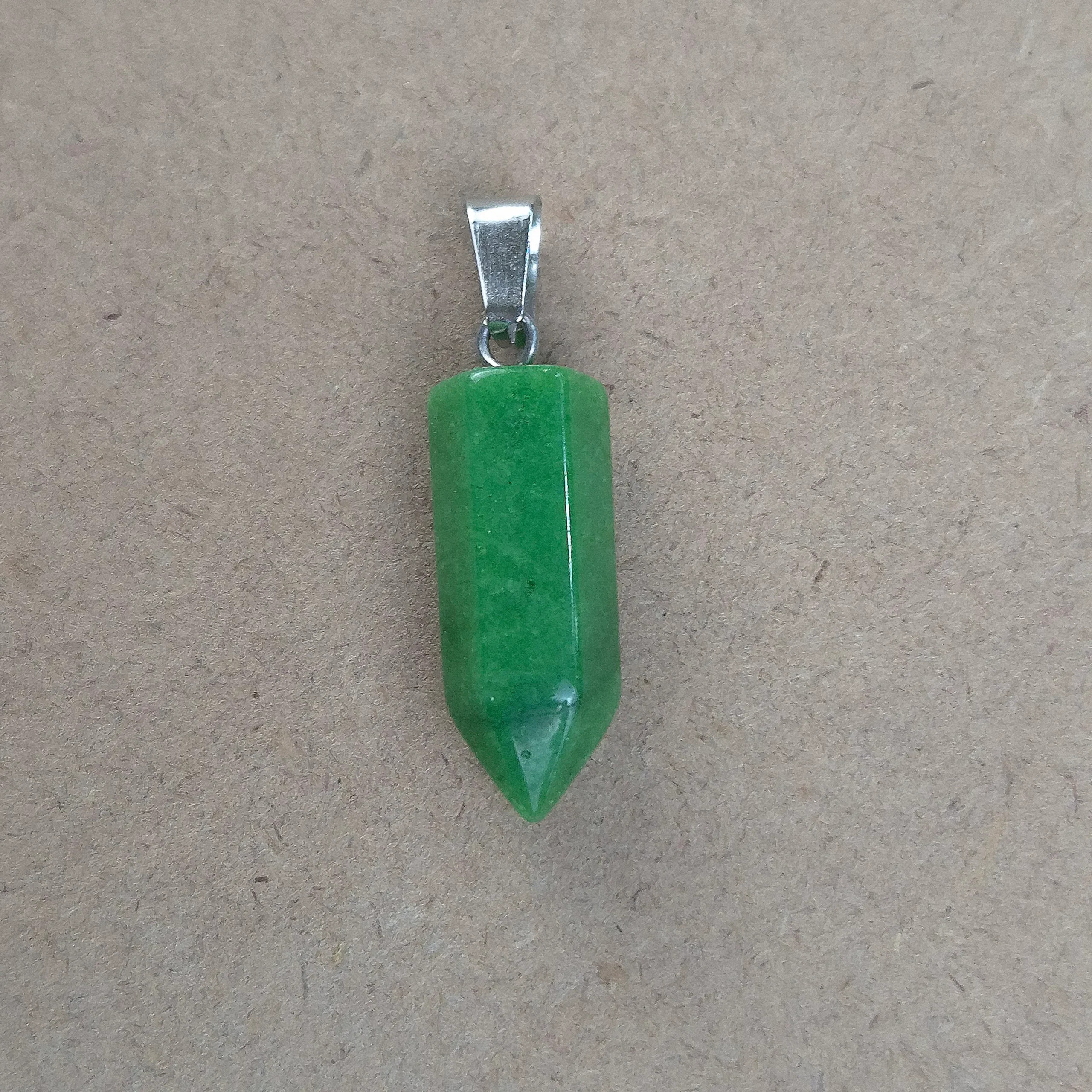 DLAPIZ10 Dije Lápiz de Agata Verde - Imagen 1