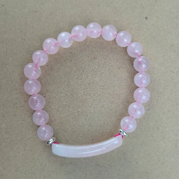 PUCA42 Pulsera con arco de Cuarzo rosa - Imagen 1
