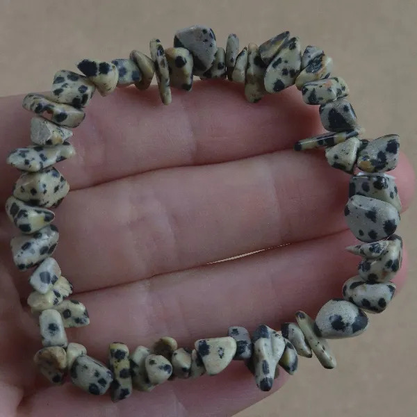 PUESC 62 Pulsera escalla de Jaspe Dalmata - Imagen 1