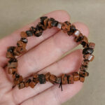 Pulsera escalla de Obsidiana Caoba
